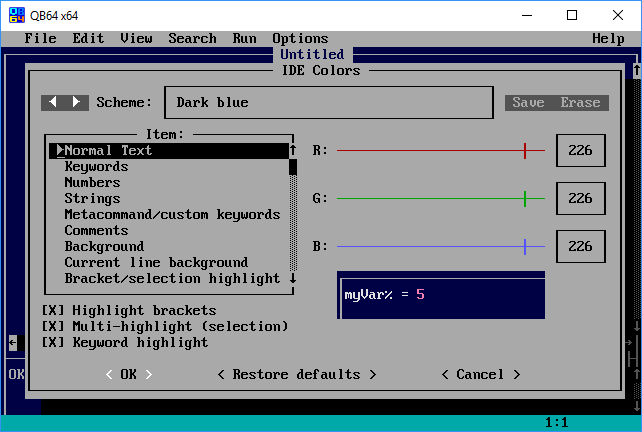 qbasic 4.5 from microsoft